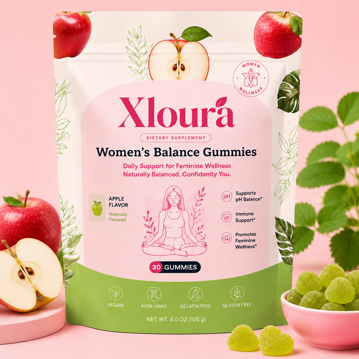Xloura Feminine Balance Gummies | Women’s Wellness Supplement