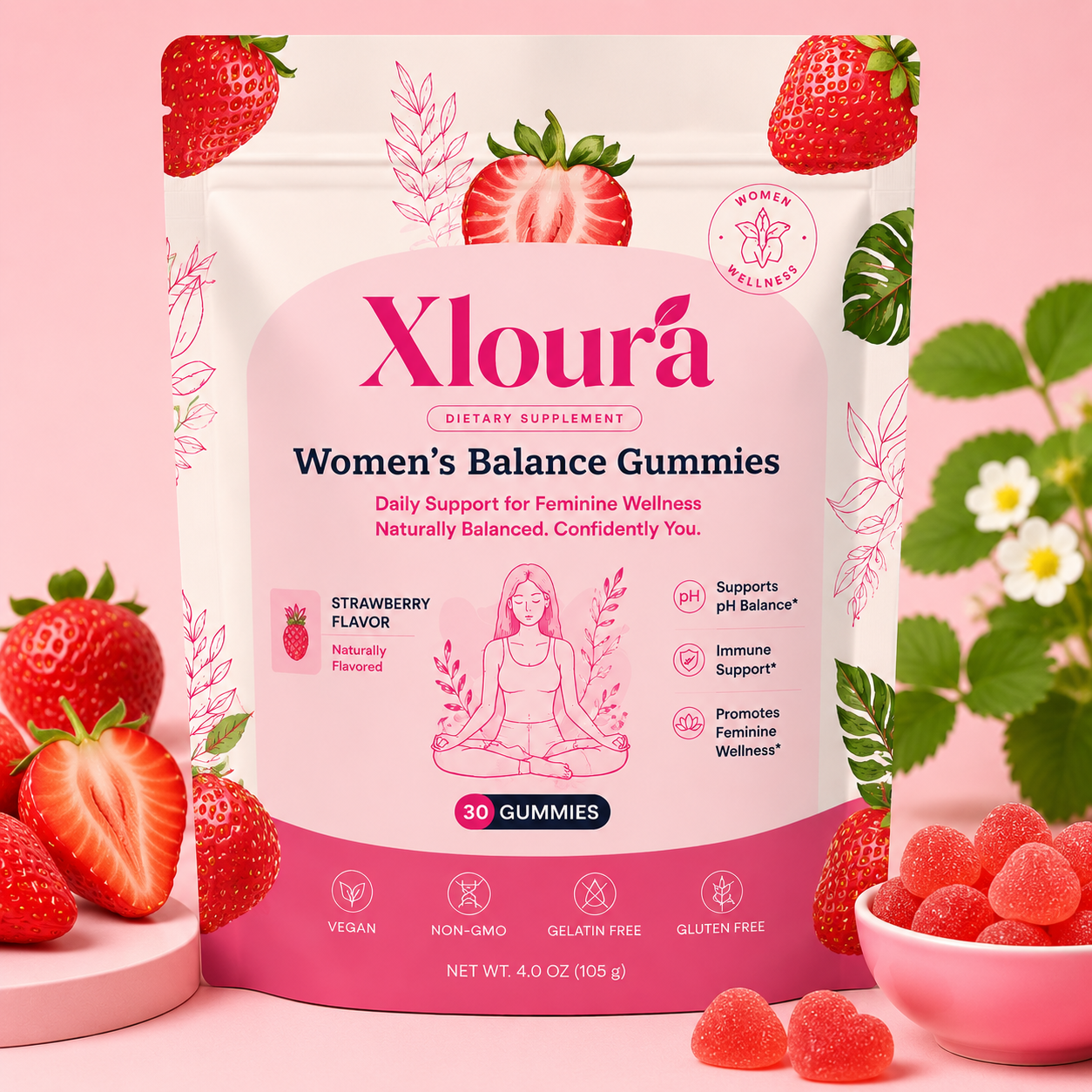 Xloura Feminine Balance Gummies | Women’s Wellness Supplement