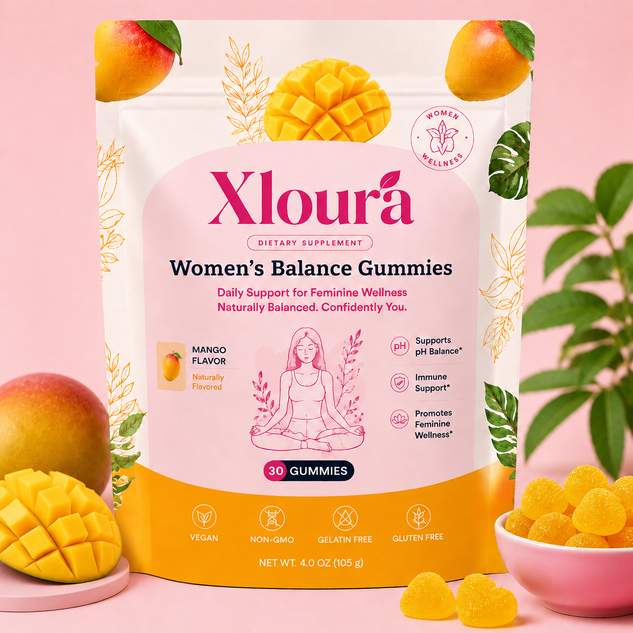 Xloura Feminine Balance Gummies | Women’s Wellness Supplement